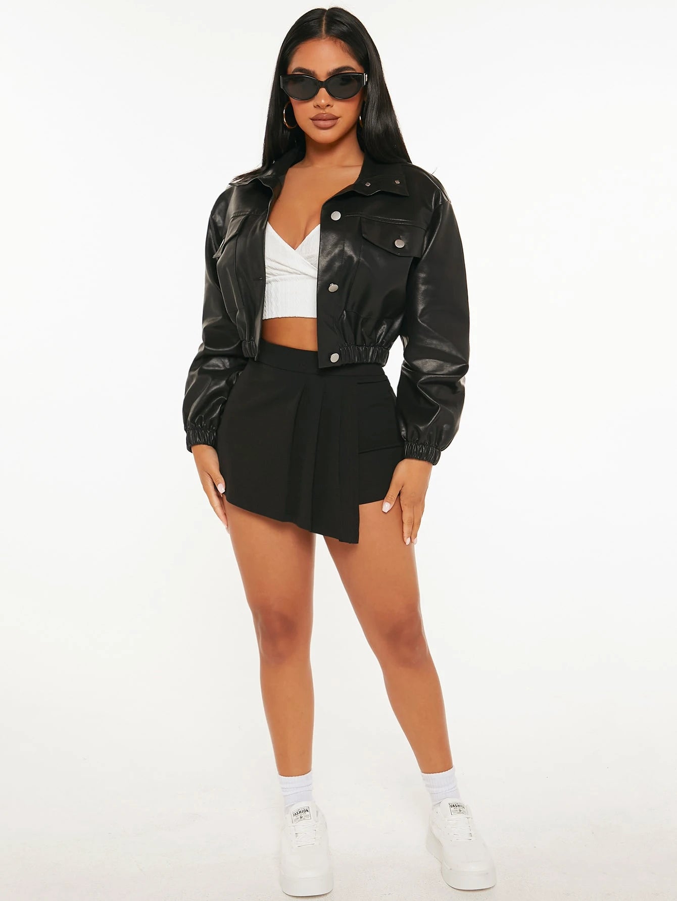 Crop Leather Jacket