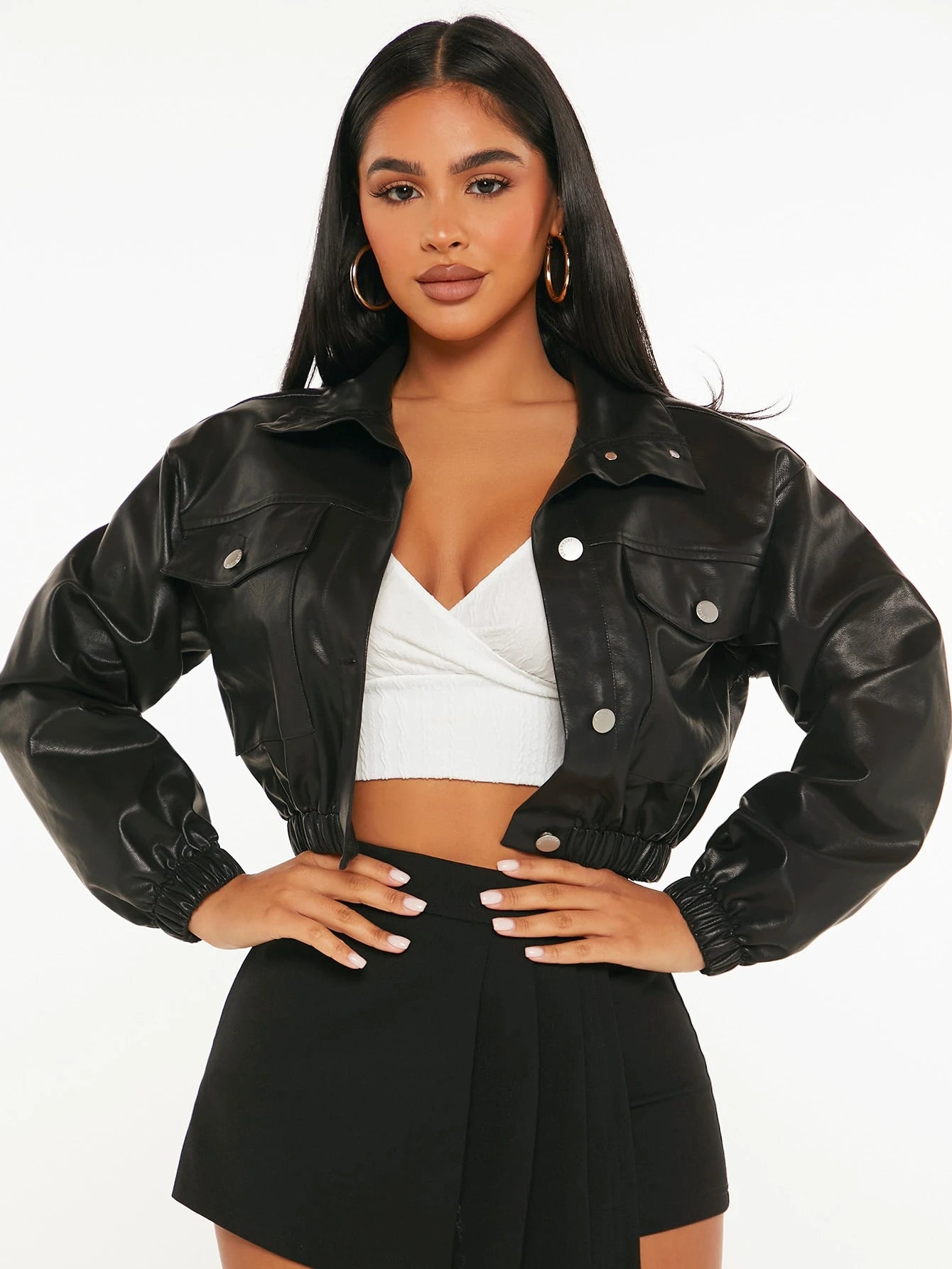 Crop Leather Jacket
