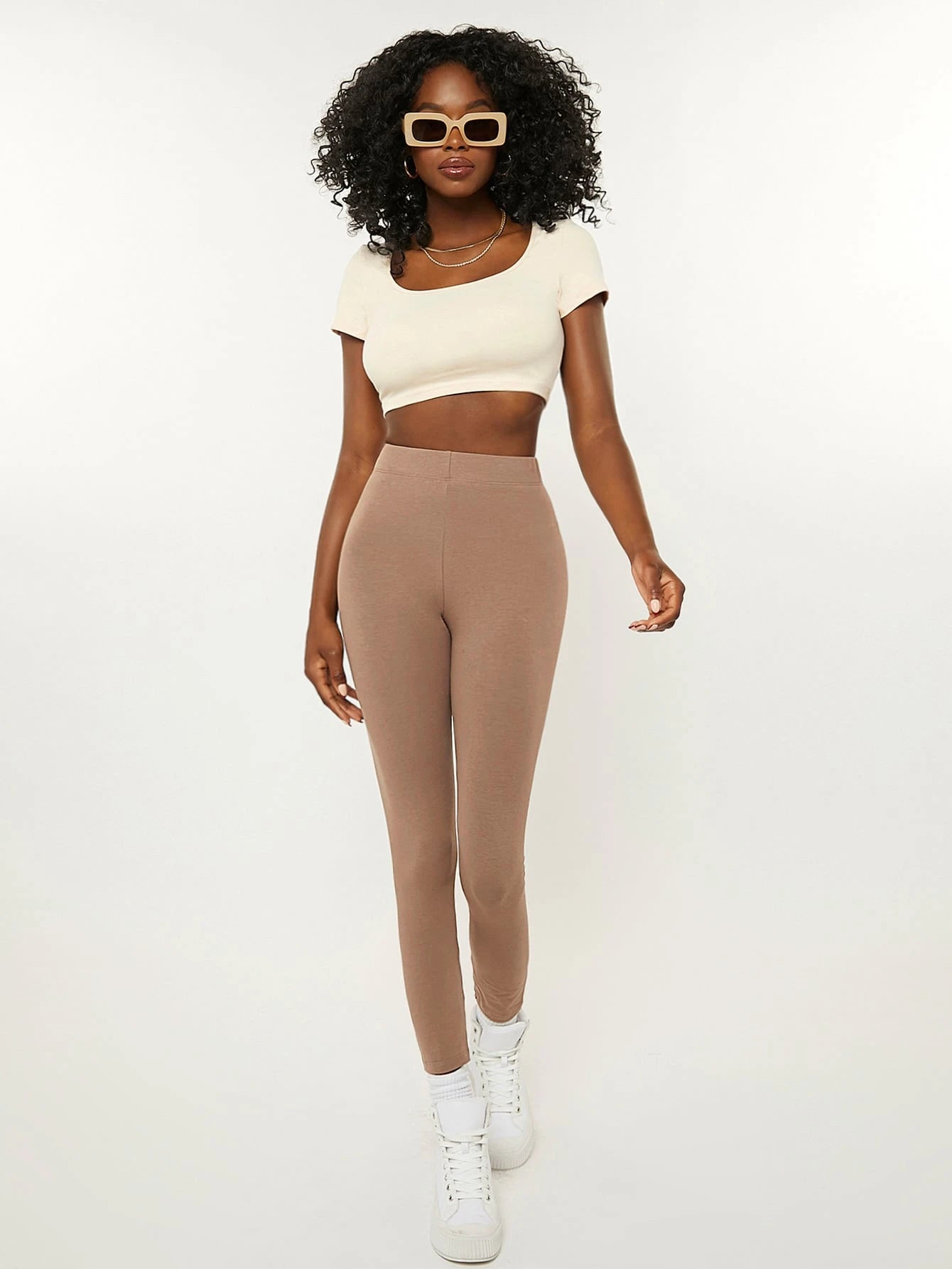 Heather Cropped Leggings