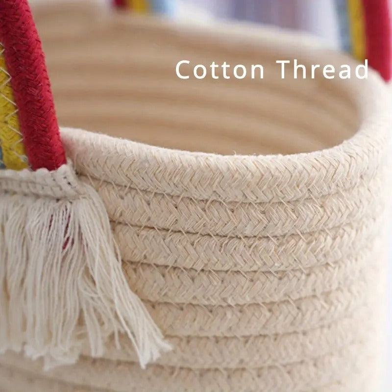 Rainbow Handle Tote Bag