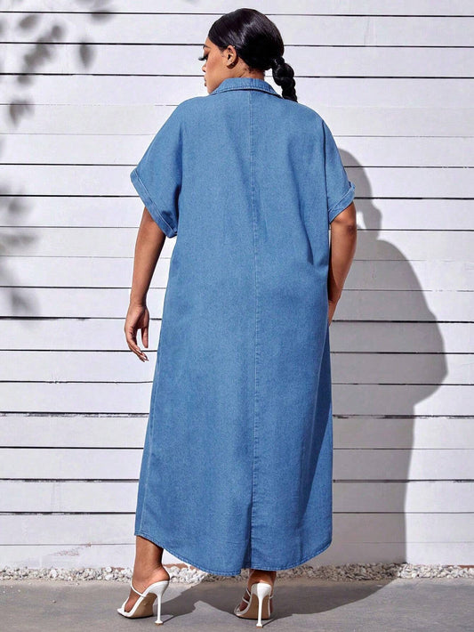 Plus Size Denim Dress