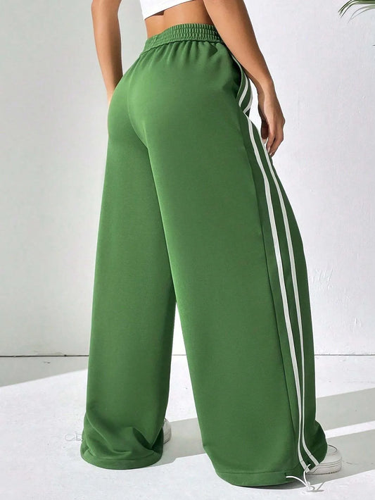 BRIGHT Striped Wide Leg Pants