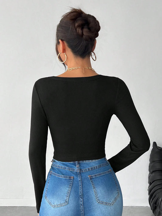 Square Neck Crop Tee