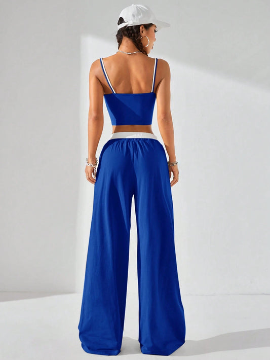 Casual Knit Tank Tops & Sweatpants Sets