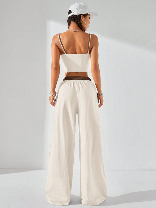 Casual Knit Tank Tops & Sweatpants Sets