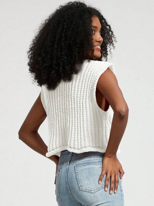 Pocket Thick Knitted Vest