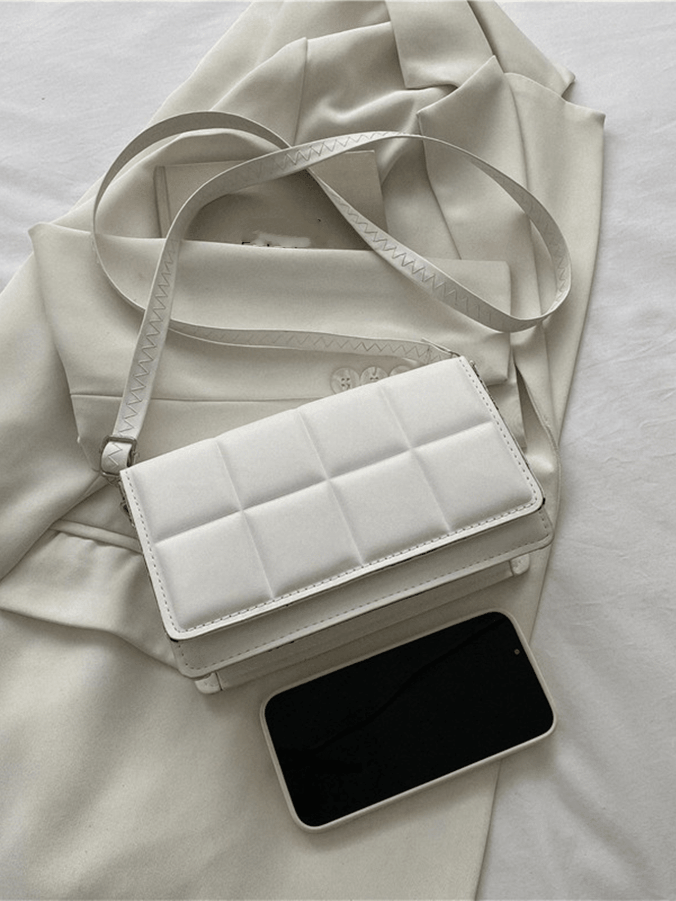 Minimalist Mini Checkered Shoulder Bag