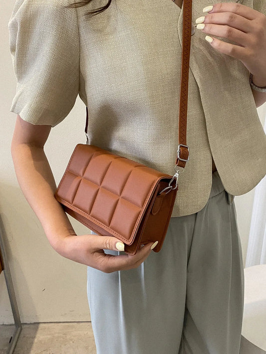 Minimalist Mini Checkered Shoulder Bag