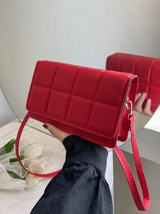 Minimalist Mini Checkered Shoulder Bag