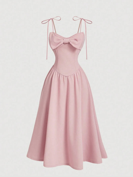 Elegant Vintage Bow Dress