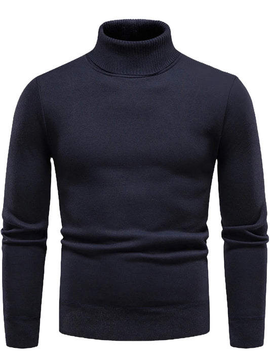 Men Solid Turtleneck Sweater