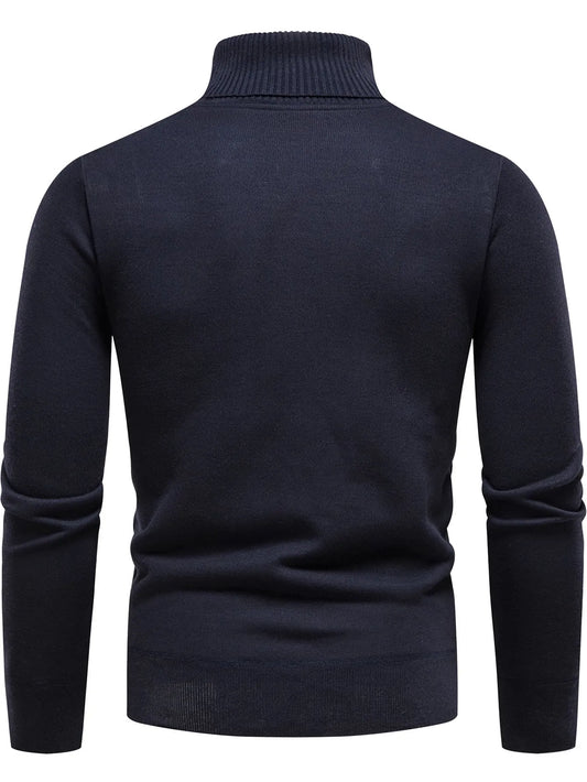 Men Solid Turtleneck Sweater