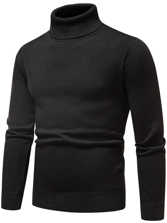 Men Solid Turtleneck Sweater