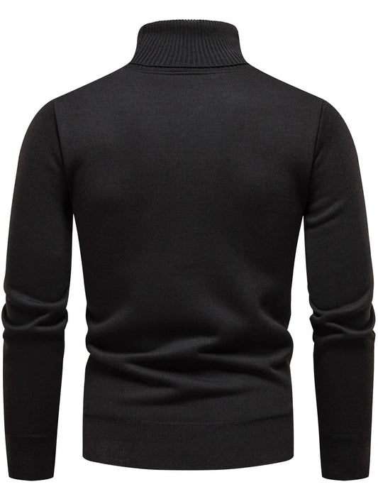 Men Solid Turtleneck Sweater