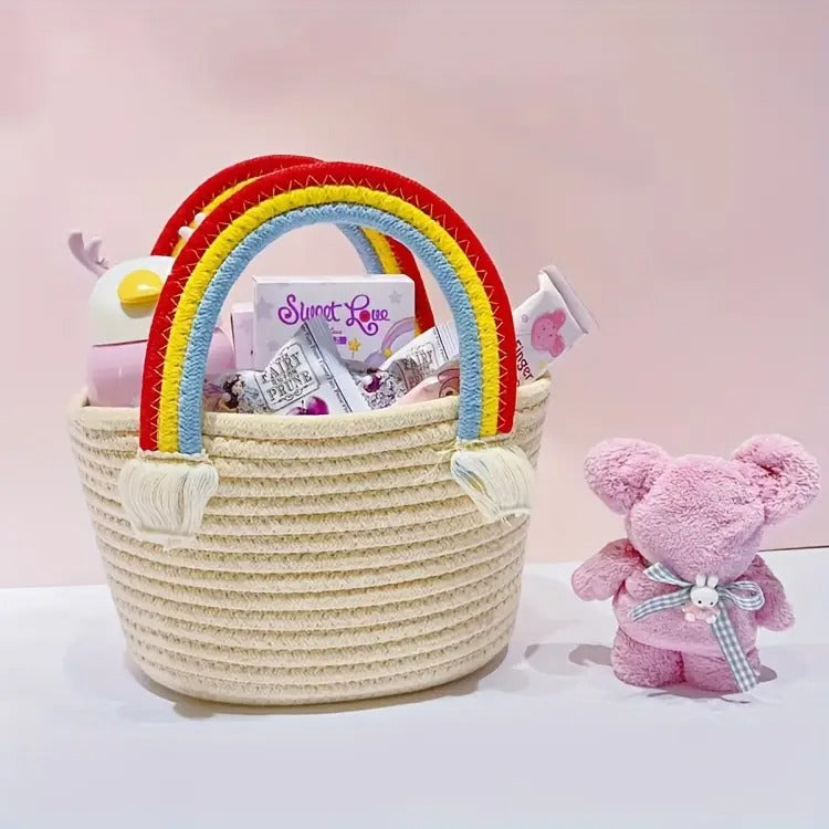 Rainbow Handle Tote Bag