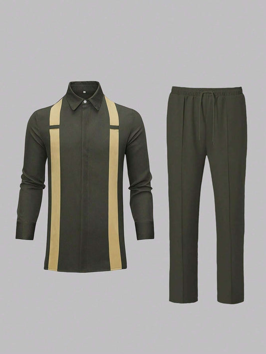 Men Casual Shirt And Trouser Set
