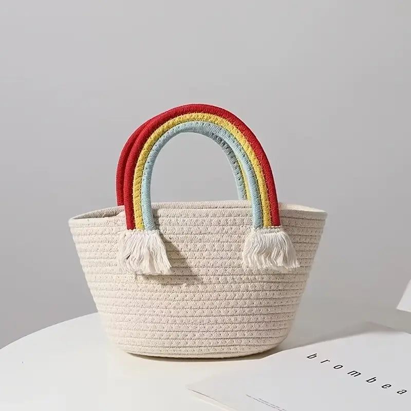 Rainbow Handle Tote Bag