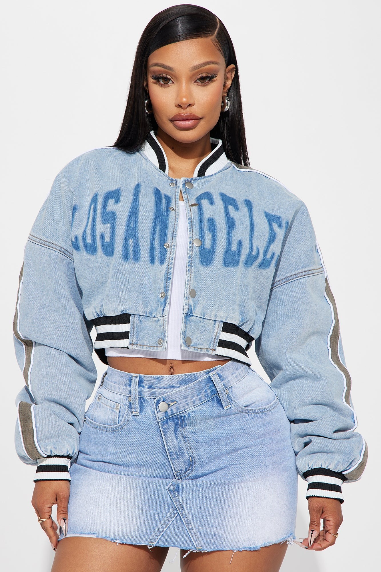 LA Denim Bomber Jacket