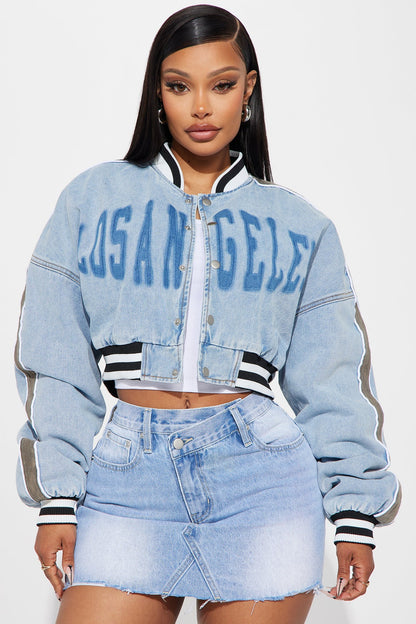 LA Denim Bomber Jacket