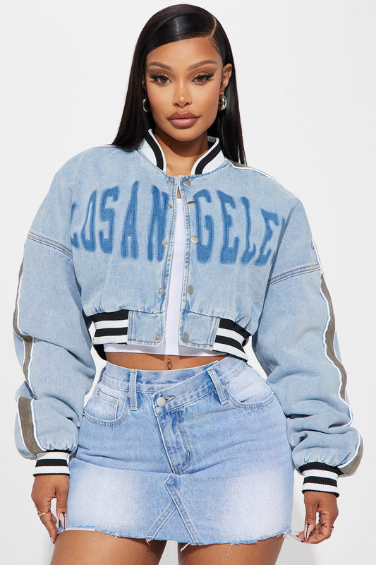 LA Denim Bomber Jacket
