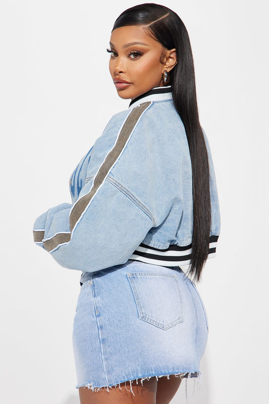 LA Denim Bomber Jacket
