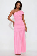 Ruched Slit Fitted Sheath Cocktail Dress