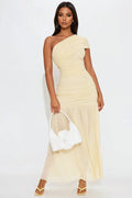 Ruched Slit Fitted Sheath Cocktail Dress