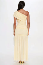 Ruched Slit Fitted Sheath Cocktail Dress