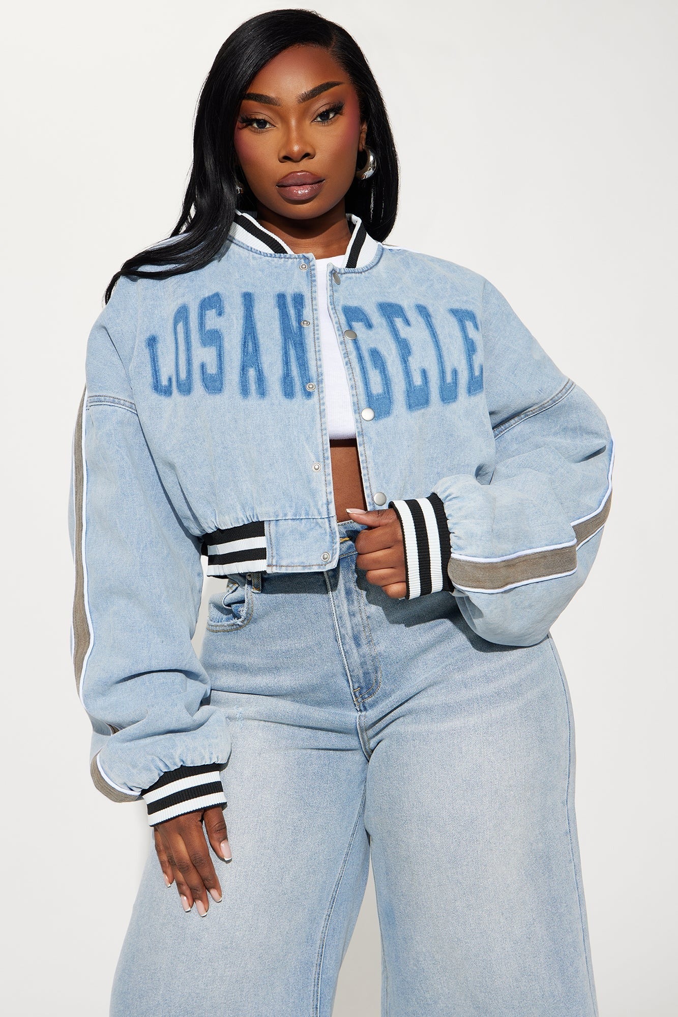 LA Denim Bomber Jacket