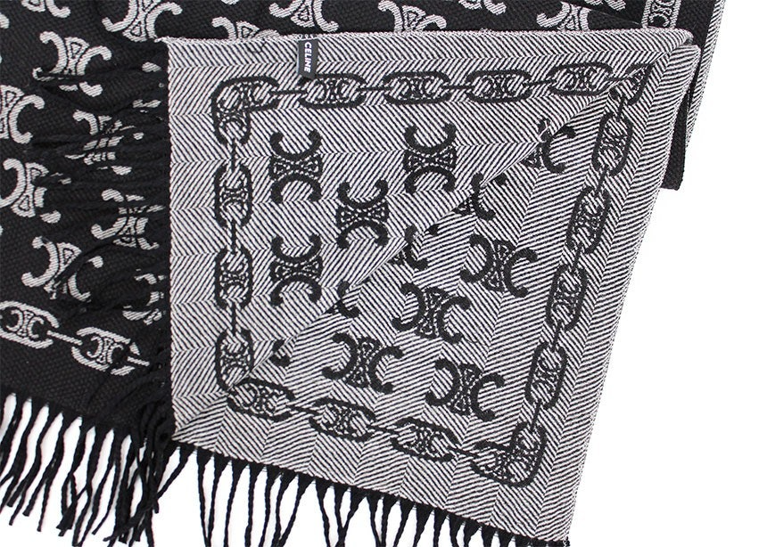 Designer Triomphe Wool Blend Scarf