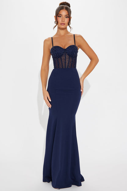 Elegant Embellished Gown Dress