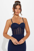 Elegant Embellished Gown Dress