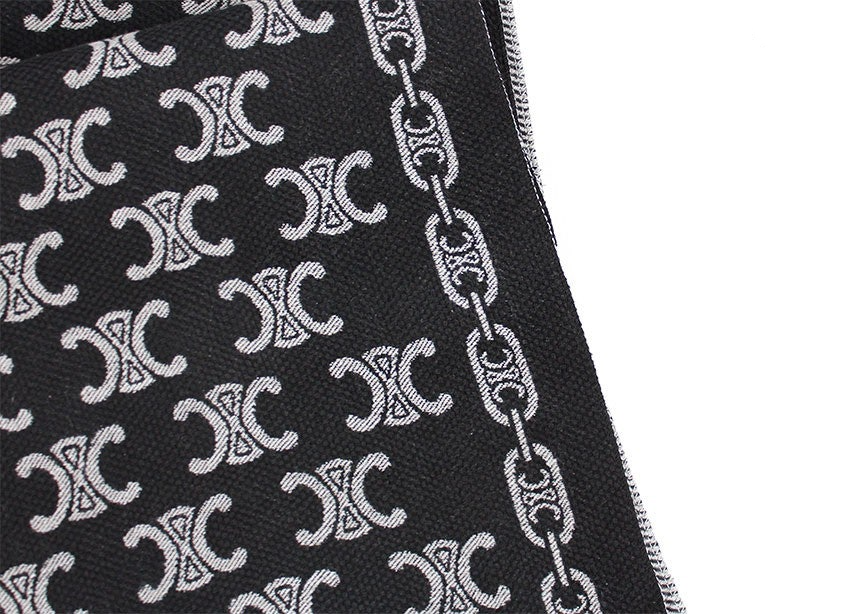 Designer Triomphe Wool Blend Scarf