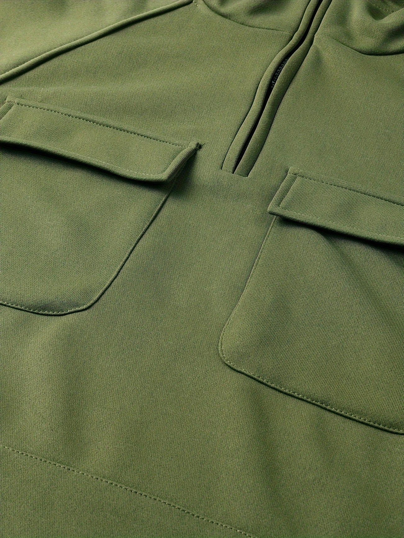 Half-Zip Cargo Sweatshirt