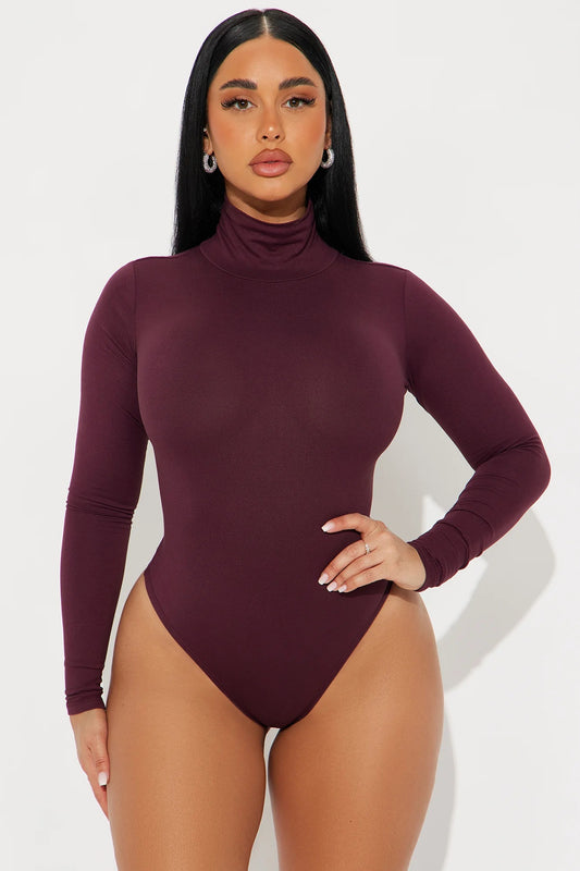 Mock Neck Long Sleeve Bodysuit