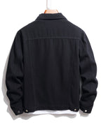Button Front Solid Denim Jacket