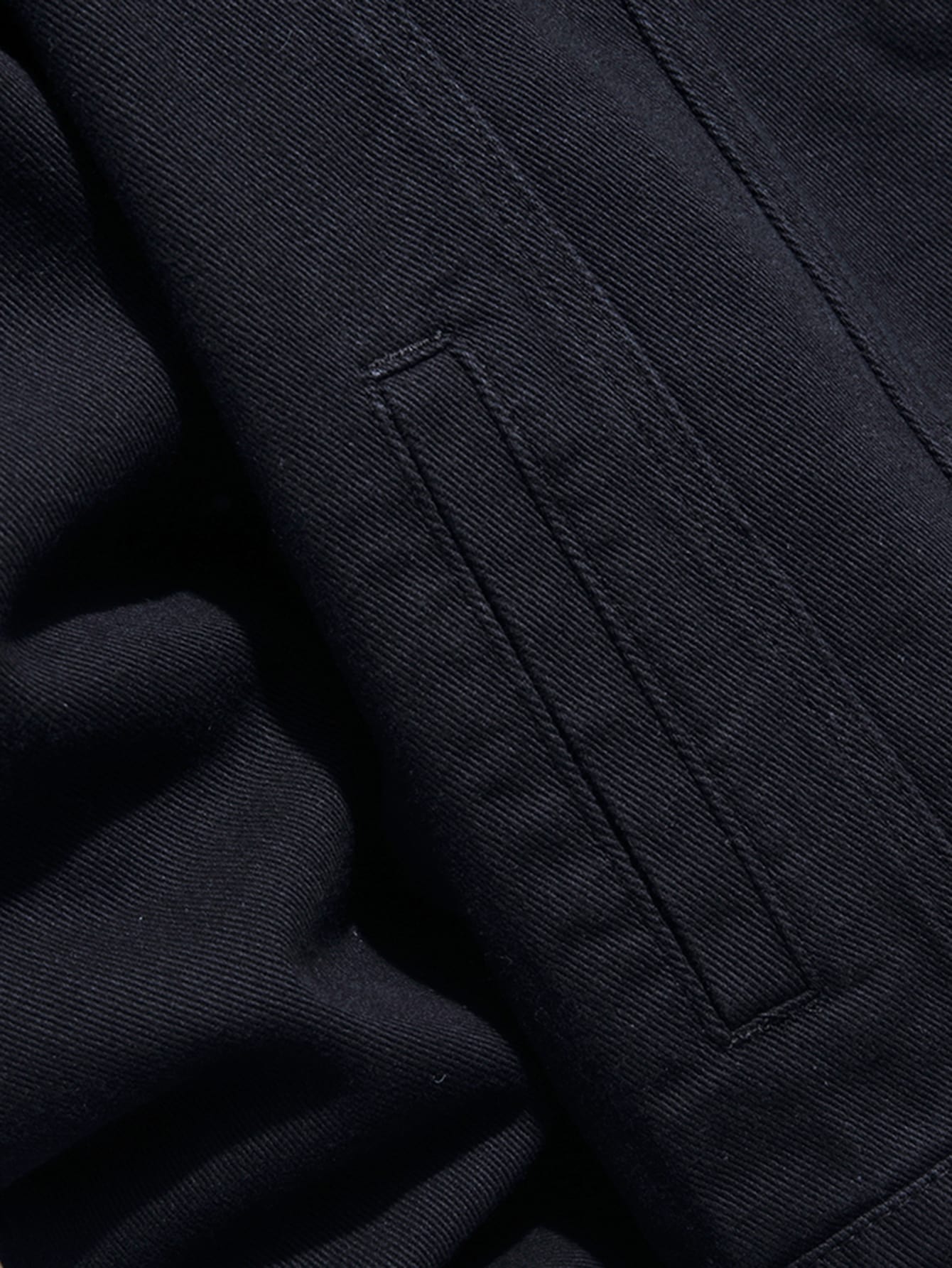 Button Front Solid Denim Jacket