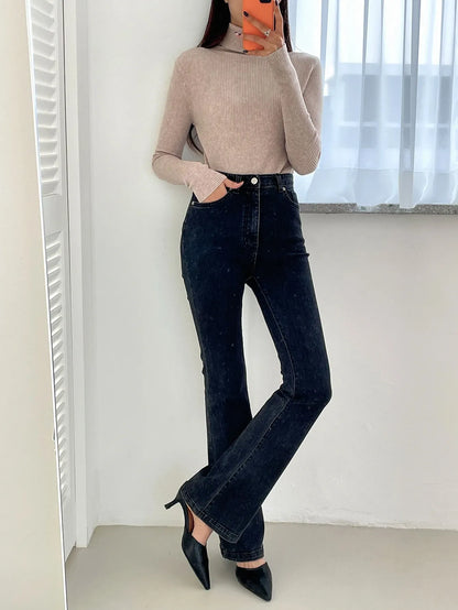 Ribbed Knit Turtleneck