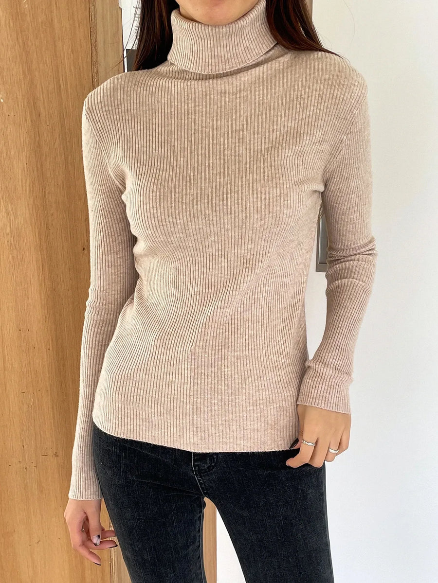 Ribbed Knit Turtleneck