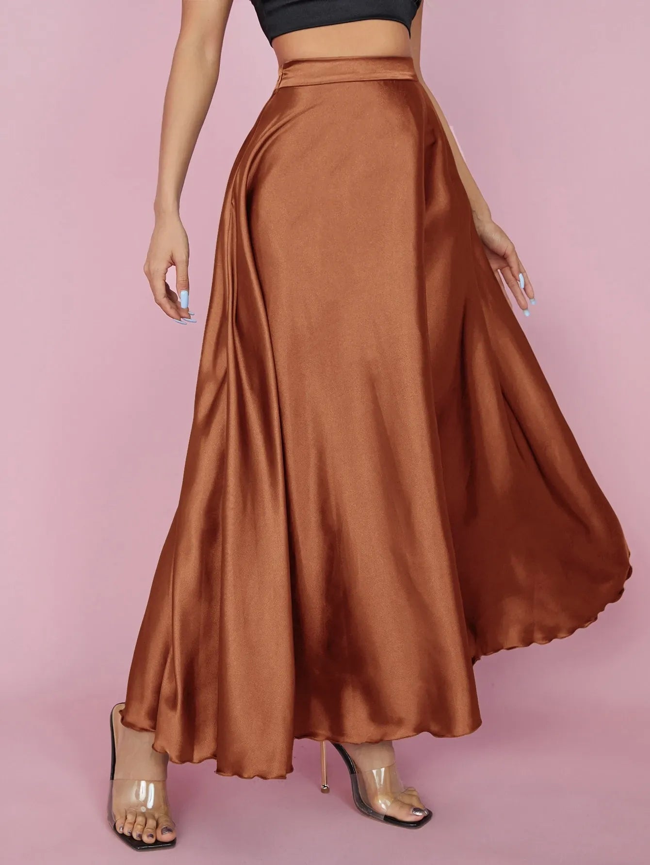 PETITE High Waist Flared  Skirts