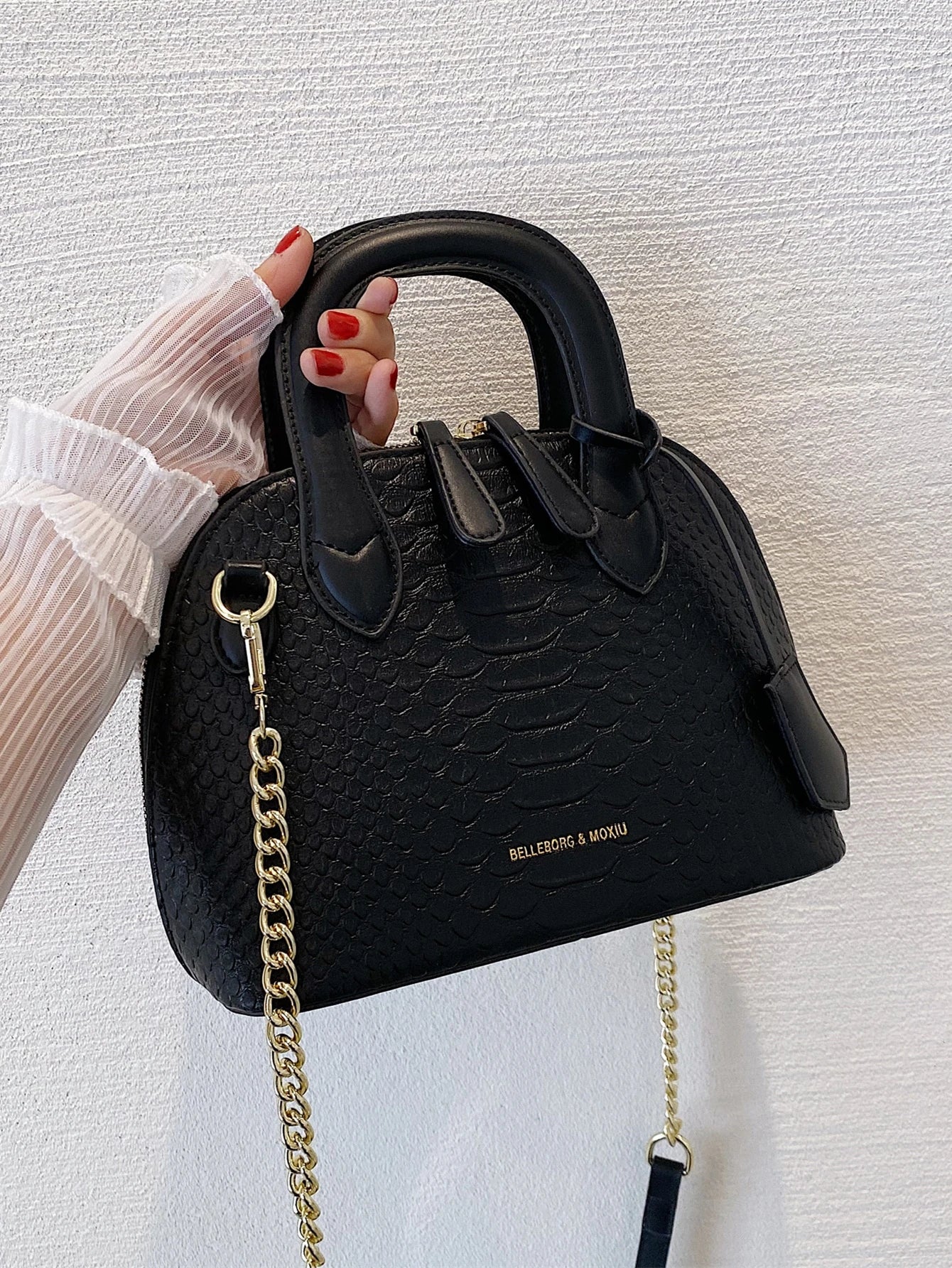 Crocodile Shoulder Strap and Handle bag