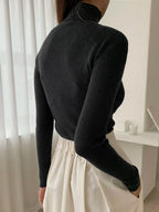 Ribbed  Knit Turtleneck