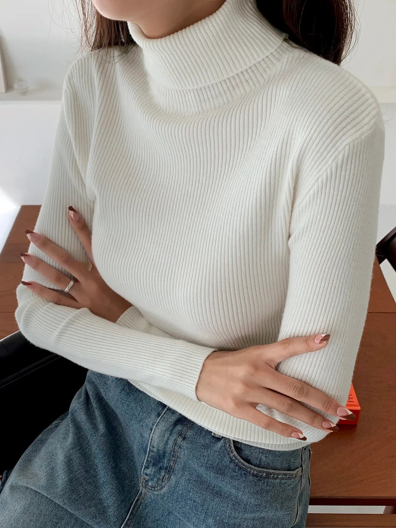 Ribbed Knit Turtleneck