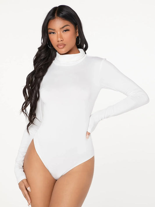 Mock Neck Long Sleeve  Bodysuit