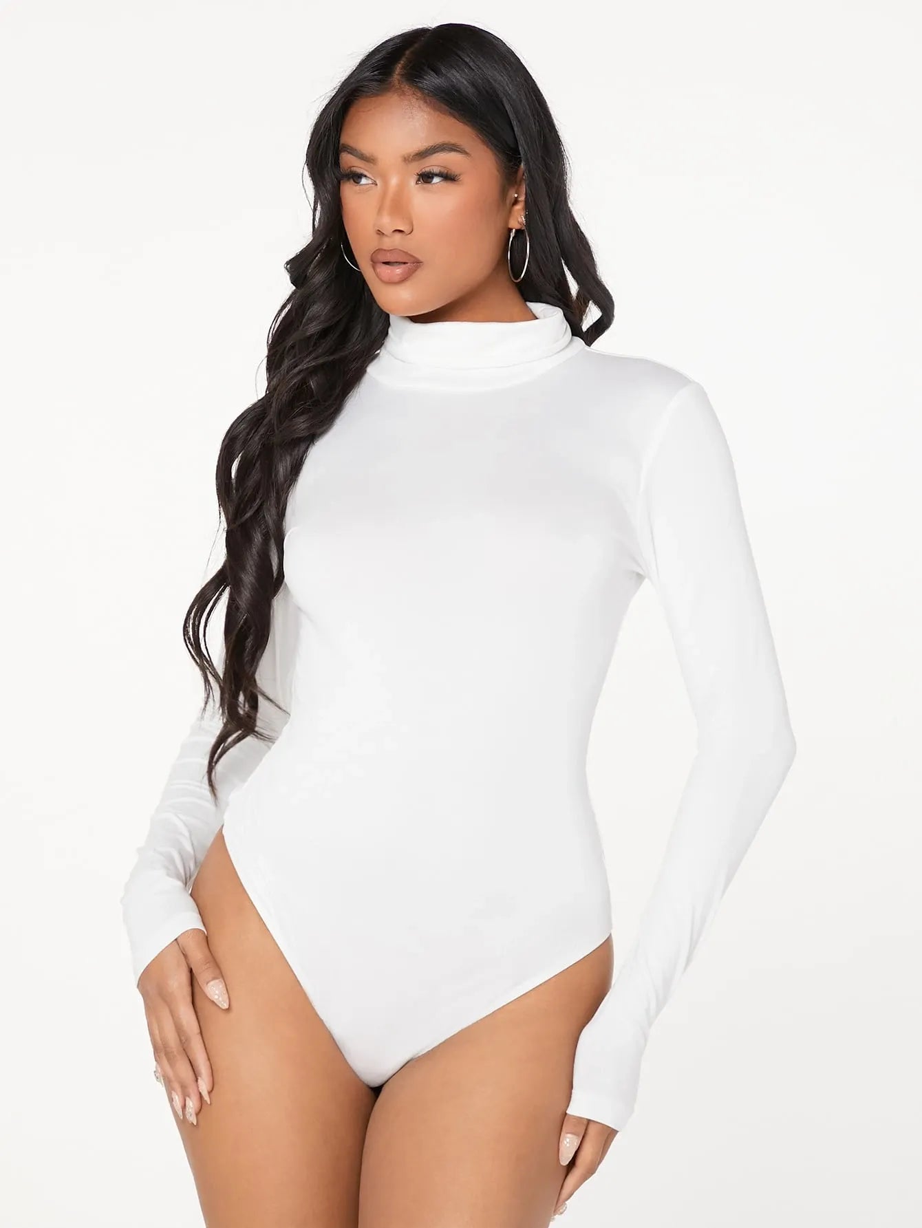 Mock Neck Long Sleeve  Bodysuit