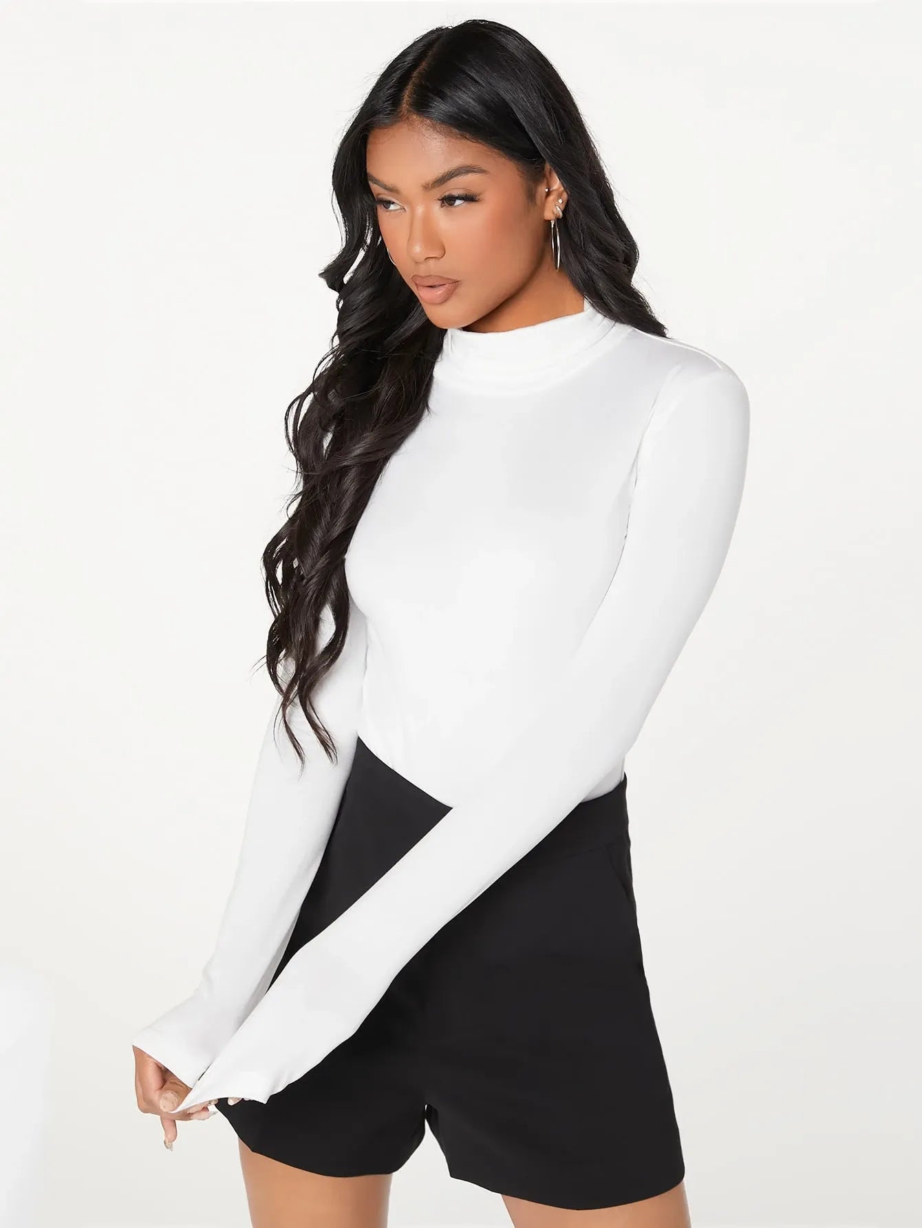 Mock Neck Long Sleeve  Bodysuit