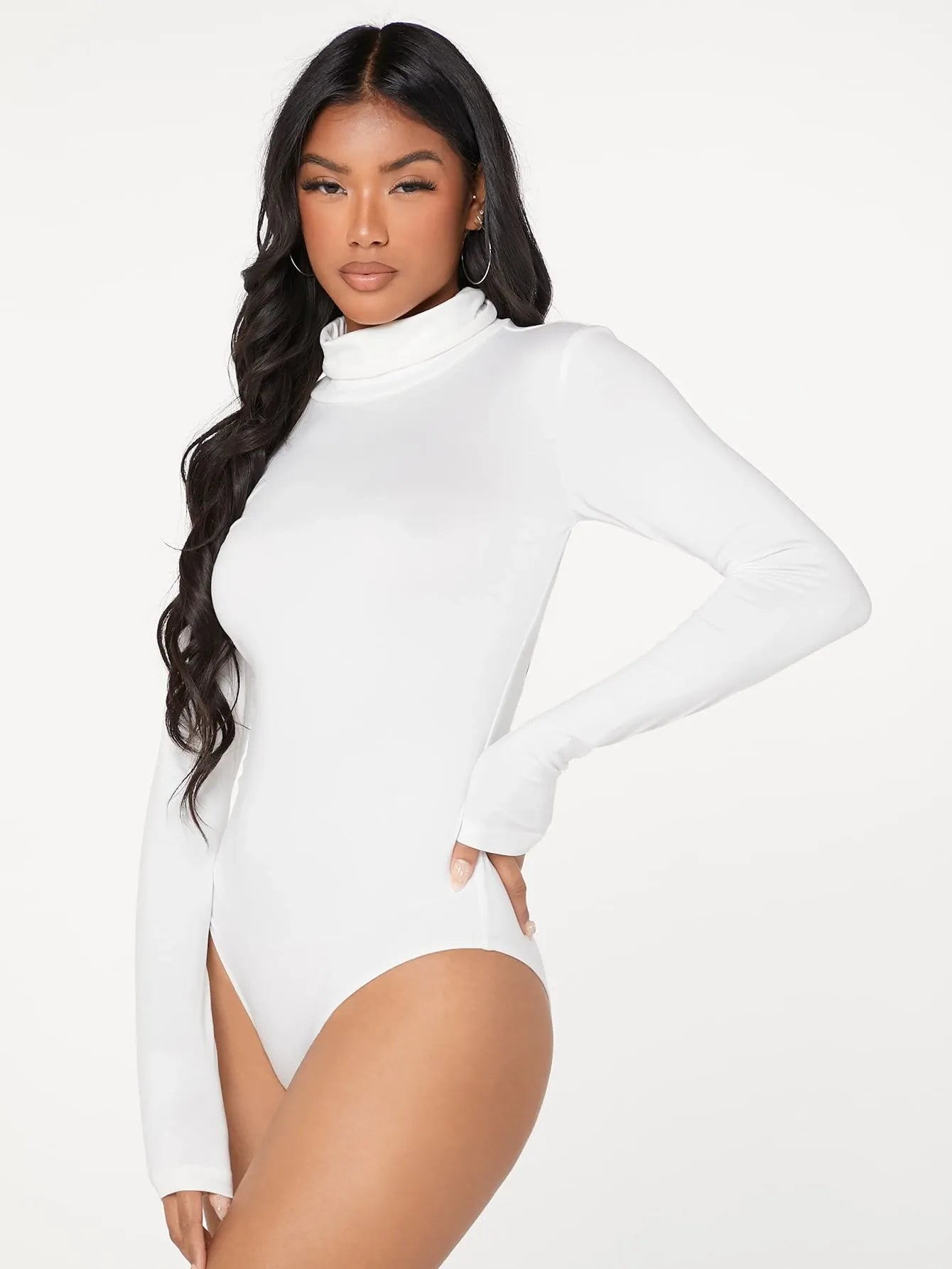 Mock Neck Long Sleeve  Bodysuit