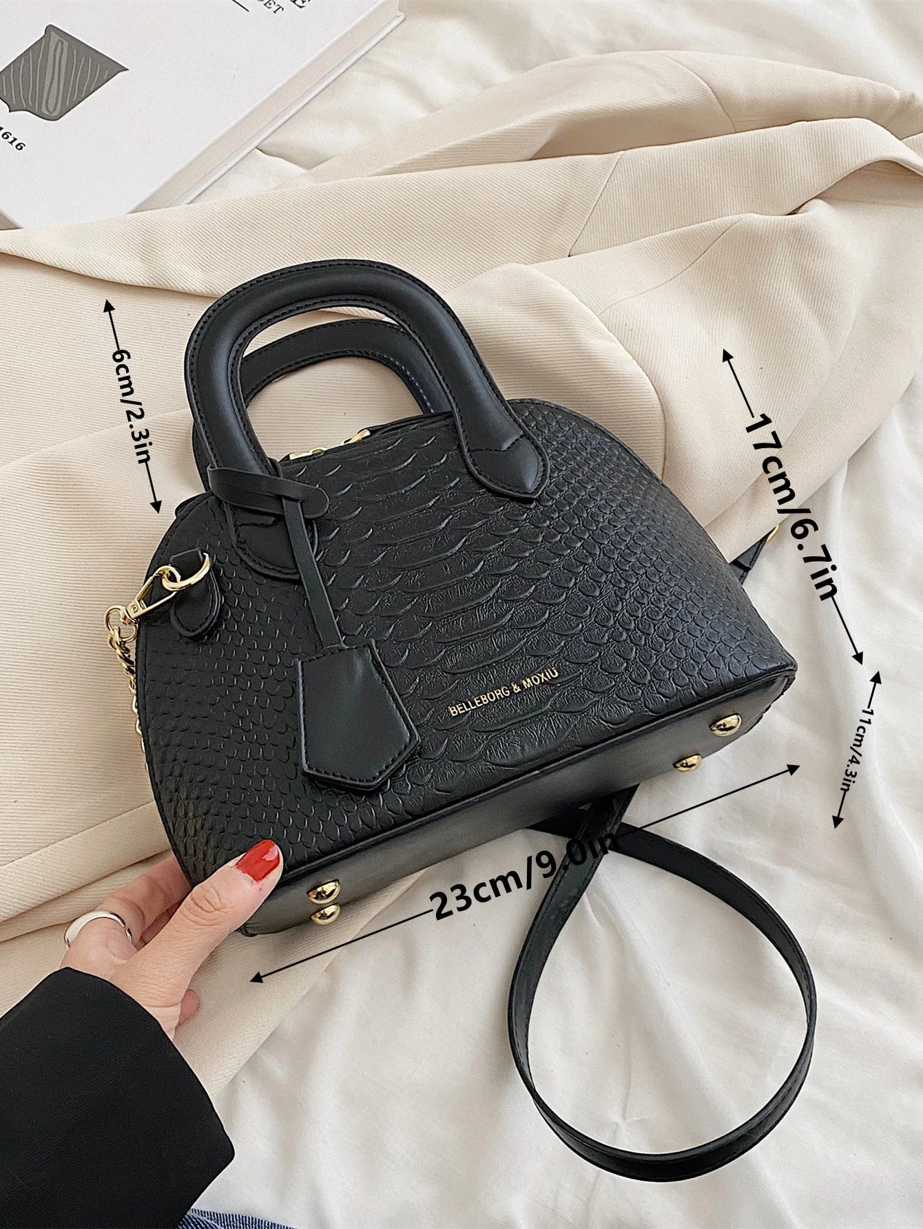 Crocodile Shoulder Strap and Handle bag