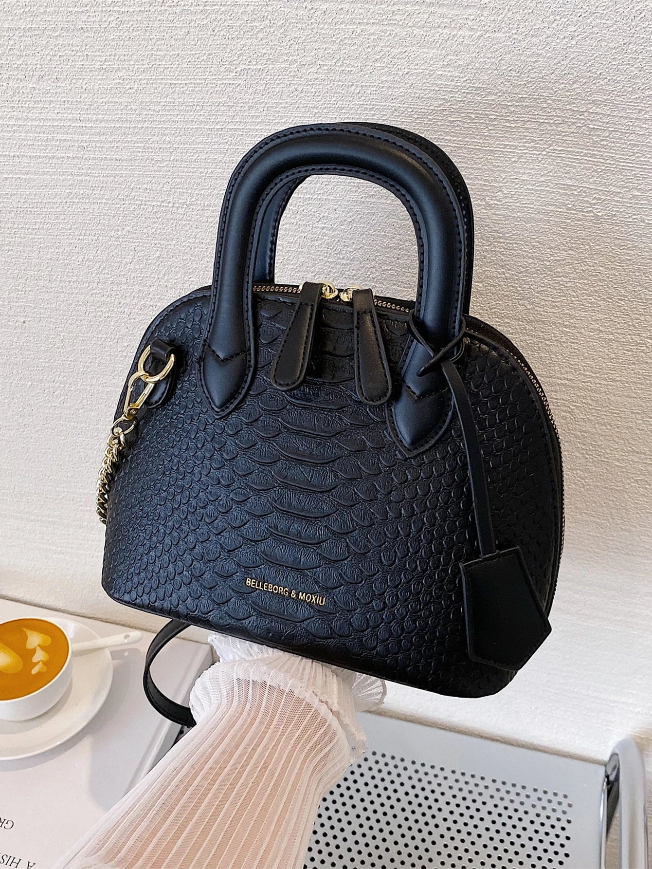 Crocodile Shoulder Strap and Handle bag