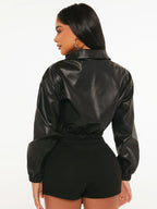 Crop Leather Jacket